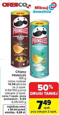 Chipsy różne rodzaje promocja w Carrefour Market