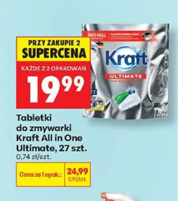 Tabletki do zmywarki Kraft All in One Ultimate promocja w Biedronka