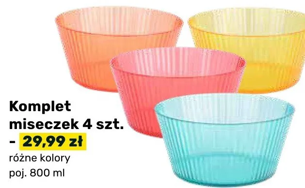 Komplet miseczek promocja w Bricomarche