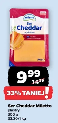 Ser Cheddar Miletto plastry promocja w Netto