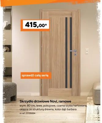 Skrzydło drzwiowe Novi ramowe promocja w Bricoman