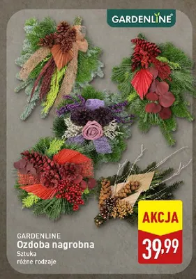Ozdoba nagrobna Gardenline promocja w Aldi