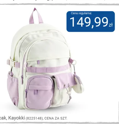 Plecak Kayokki fioletowo-biały promocja w Smyk