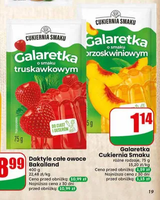Galaretka o smaku brzoskwiniowym Cukiernia Smaku promocja w Dino