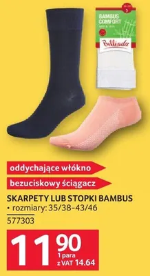 Skarpety lub Stopki Bambus promocja w Selgros
