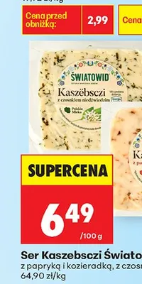 Ser Kaszebsczi z czosnkiem niedźwiedzim promocja w Biedronka