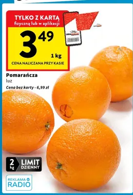 Pomarańcza luz promocja w Intermarche