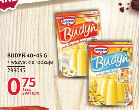 Budyń o smaku waniliowym Dr.Oetker promocja w Selgros