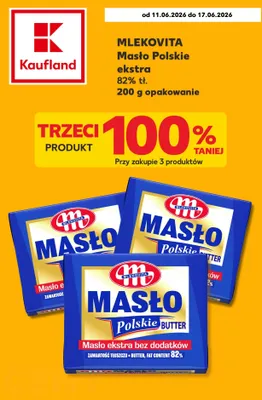 Masło Polskie ekstra Mlekovita promocja w Kaufland