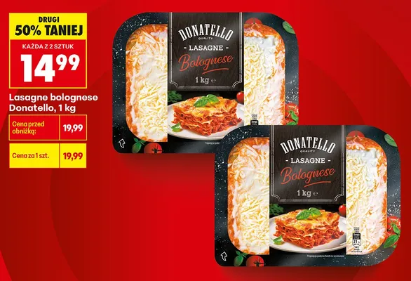 Lasagne bolognese Donatello promocja w Biedronka