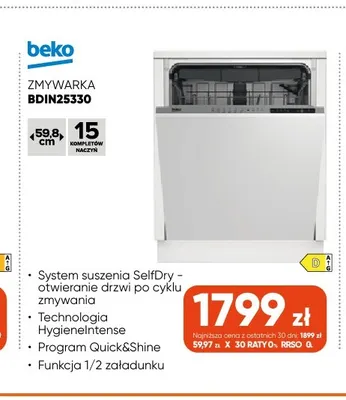 Zmywarka BDIN25330 Beko promocja w Max Elektro