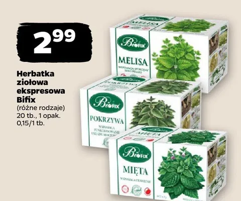 Herbatka ziołowa ekspresowa różne rodzaje promocja w Netto