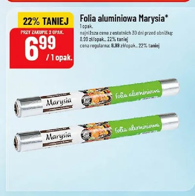 Folia aluminiowa Marysia 20m promocja w POLOmarket