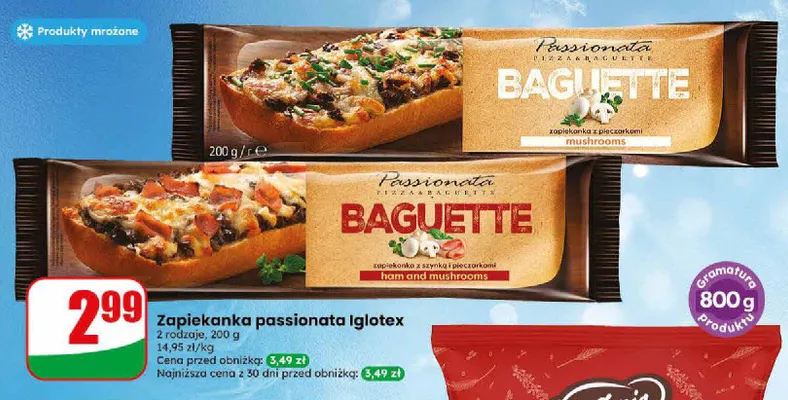 Zapiekanka z szynką i pieczarkami Passionata Iglotex promocja w Dino