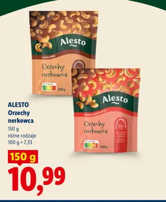 Orzechy nerkowca o smaku BBQ Alesto promocja w Lidl