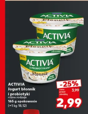 Jogurt błonnik i probiotyki Activia promocja w Kaufland