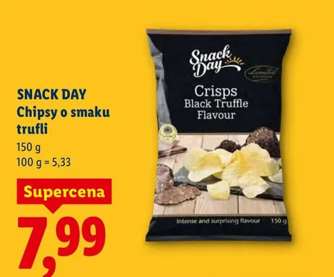 Chipsy o smaku trufli promocja w Lidl