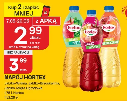 Napój Hortex Jabłko-Brzoskwinia promocja w Chorten