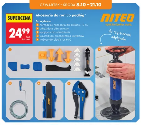 Nożyce do cięcia rur PVC Niteo promocja w Biedronka