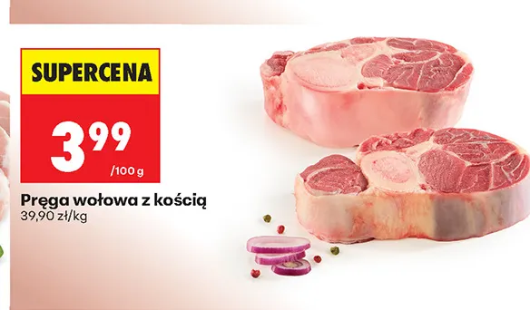Pręga wołowa z kością promocja w Biedronka