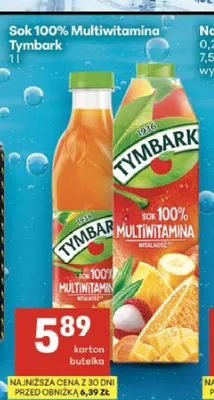 Sok 100% Multiwitamina Tymbark promocja w Delikatesy Centrum