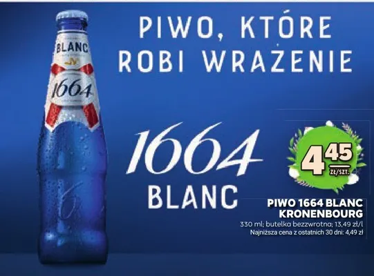 Piwo 1664 blanc Kronenbourg promocja w Stokrotka