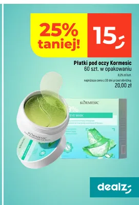 Płatki pod oczy Kormesic promocja w Dealz