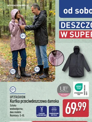 Kurtka przeciwdeszczowa damska UP2FASHION promocja w Aldi
