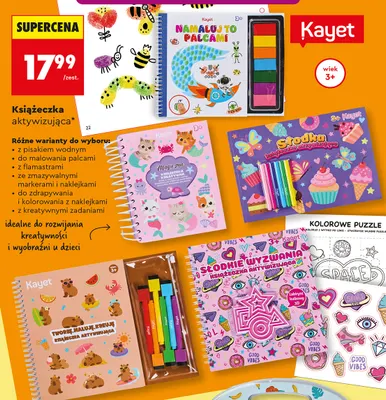 Książeczka aktywizująca z flamastrami Kayet promocja w Biedronka