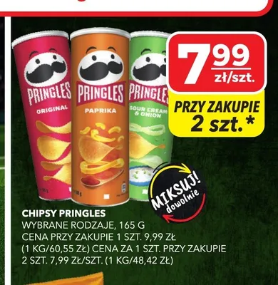 Chipsy Pringles Sour Cream & Onion promocja w Top Market
