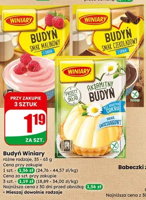 Budyń smak czekoladowy promocja w Dino