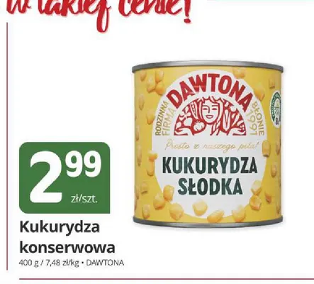 Kukurydza konserwowa Dawtona promocja w Marketvita