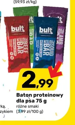 Baton proteinowy dla psa Lamb bult promocja w Bricomarche