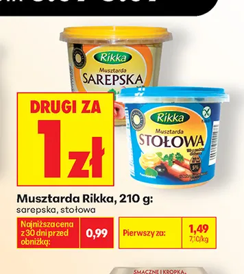 Musztarda Rikka sarepska promocja w Biedronka