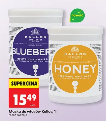 Maska do włosów Kallos promocja w Biedronka
