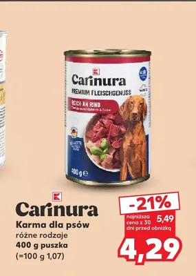 Karma dla psów Carinura promocja w Kaufland