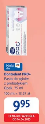 Pasta do zębów z probiotykiem Dontodent PRO+ promocja w Drogerie DM