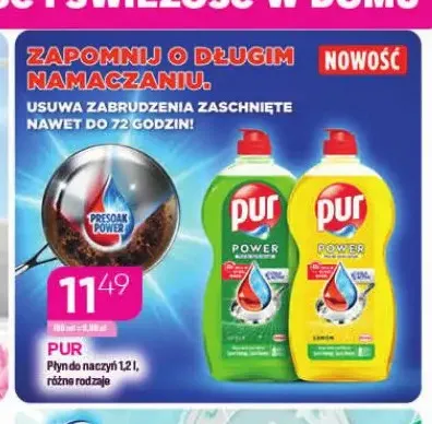 Płyn do naczyń Pur promocja w Drogerie Koliber
