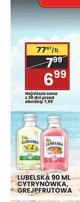 Likier Lubelska Grejpfrutowa 90 ml promocja w Wafelek