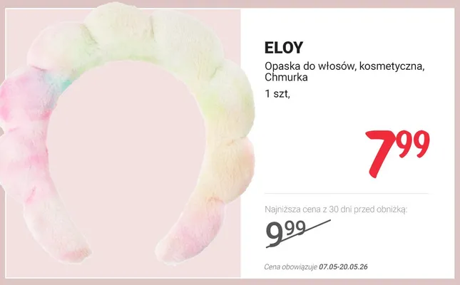 Opaska do włosów kosmetyczna Chmurka ELOY promocja w Rossmann