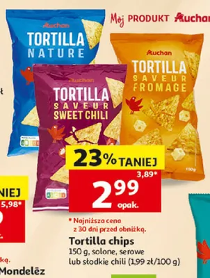 Tortilla chips Auchan solone promocja w Auchan