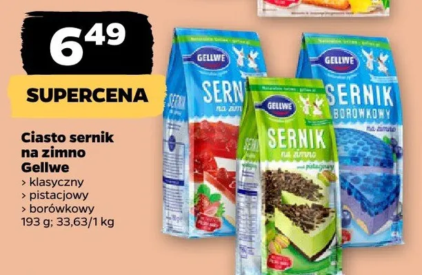 Ciasto sernik na zimno borówkowy promocja w Netto