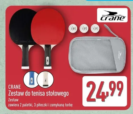 Zestaw do tenisa stołowego CRANE promocja w Aldi