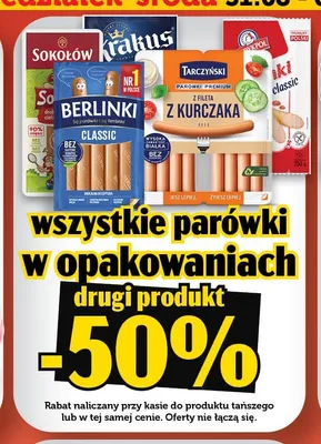 Parówki Berlinki Classic promocja w TOPAZ