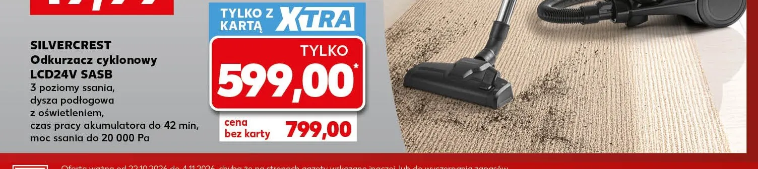 Odkurzacz cyklonowy LCD24V Sasb Silvercrest promocja w Kaufland