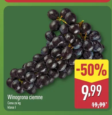 Winogrona ciemne promocja w Aldi
