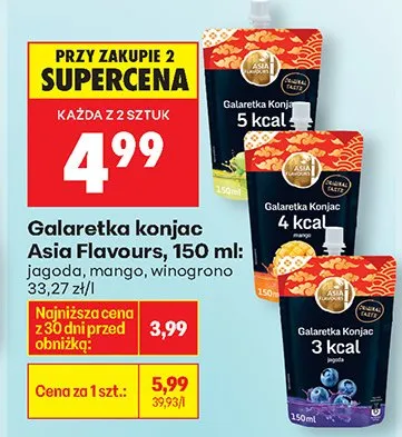 Galaretka konjac, różne rodzaje promocja w Biedronka