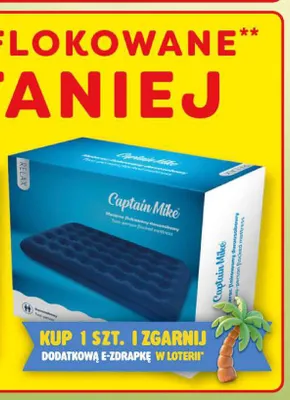 Materac flokowany dwuosobowy Captain Mike promocja w POLOmarket