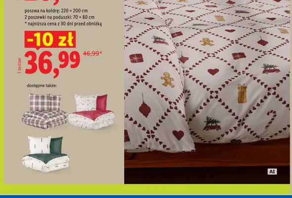 Pościel z mikrowłókna satynowego 220x200 cm Livarno promocja w Lidl