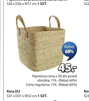Kosz ELI S37xD37xW32cm promocja w Jysk